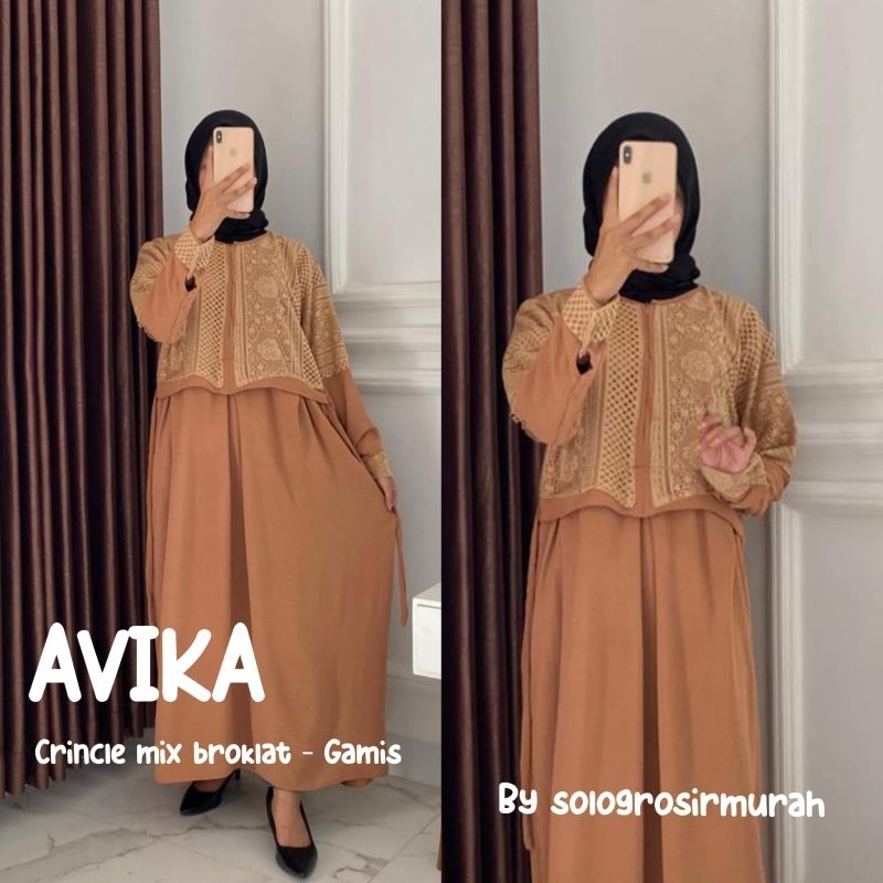 AVIKA Gamis Crincle Airflow mix Broklat LD 110CM