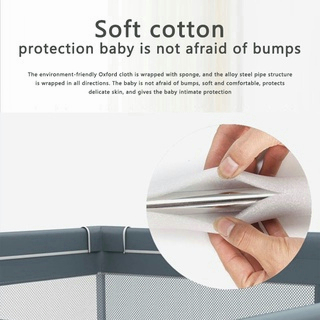 Baby Playpen Fence pagar bayi rangka baja tahan karat pagar mainan anak Safety Playpen Big Play Fence Bed Fence
