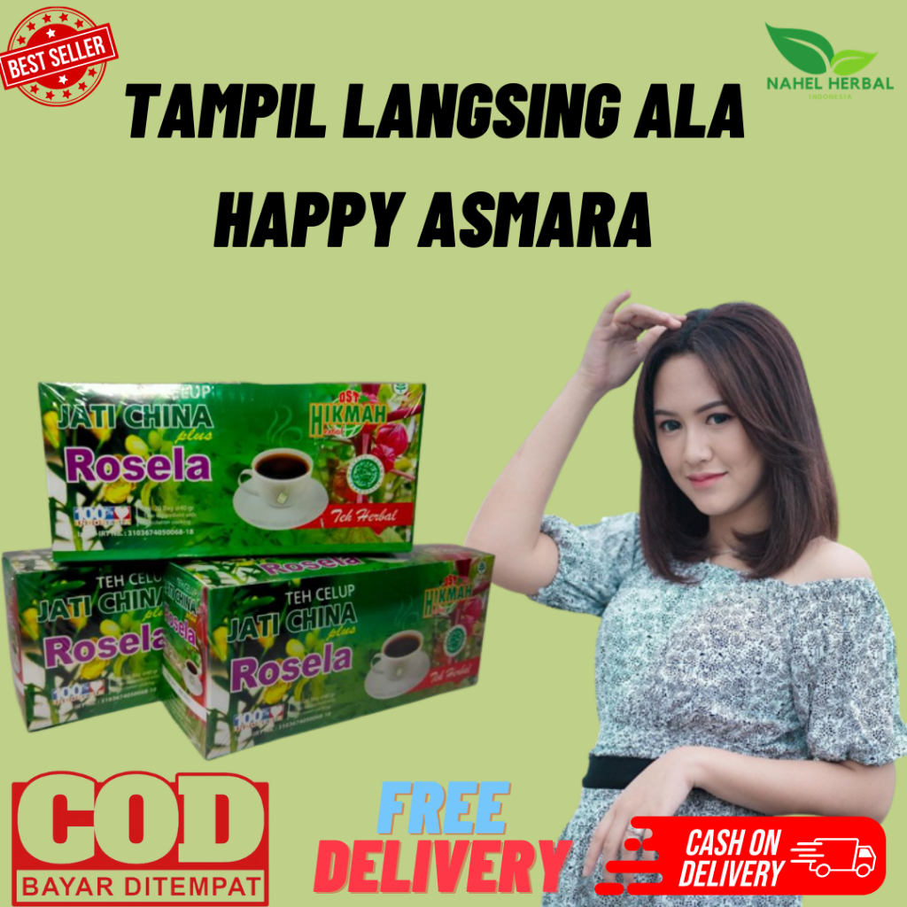 Rahasia Tubuh Langsing Happy Asmara Terungkap Teh Celup Daun Jati Cina Plus Bunga Rosella Pelangsing