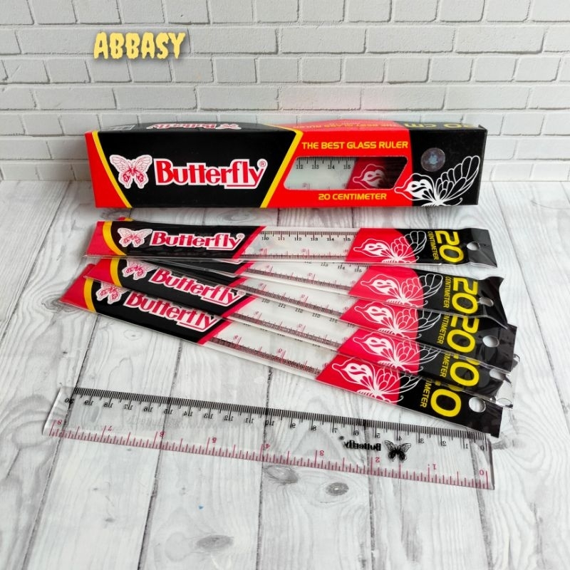 

penggaris/garisan/ruler 20cm Butterfly ( 12 pcs)