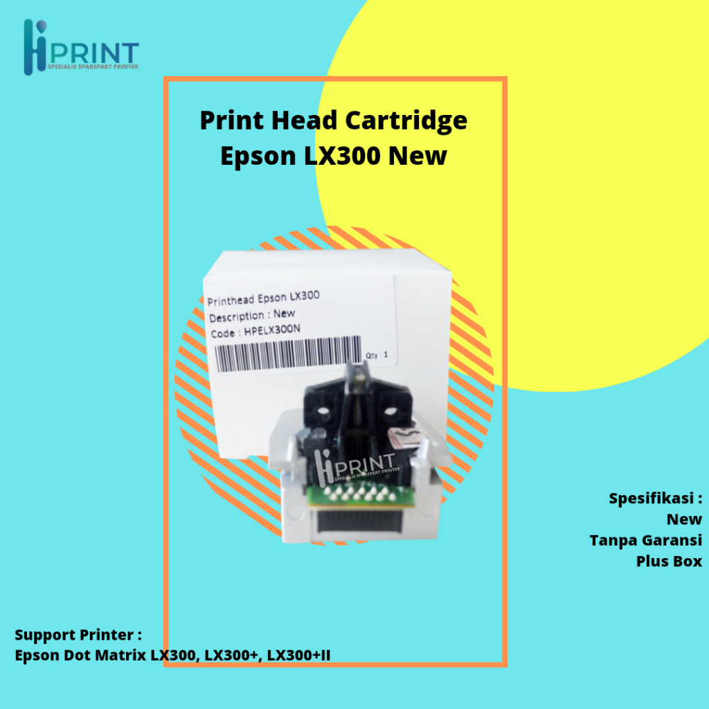 Print Head Printer Epson LX310 LX300 LX300+ LX300+II New, Printhead Epson LX-300 Baru