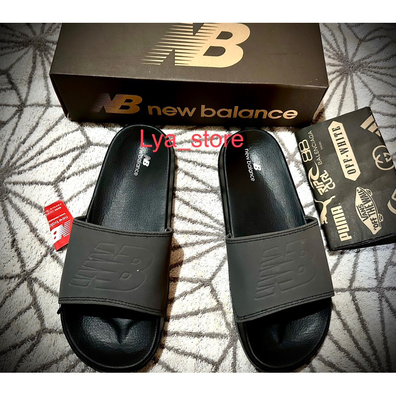 SENDAL SLIDE SLOP FULL    lbelence GREY CASUAL  PRIA DAN WANITA FREE BOX + PAPERBAG