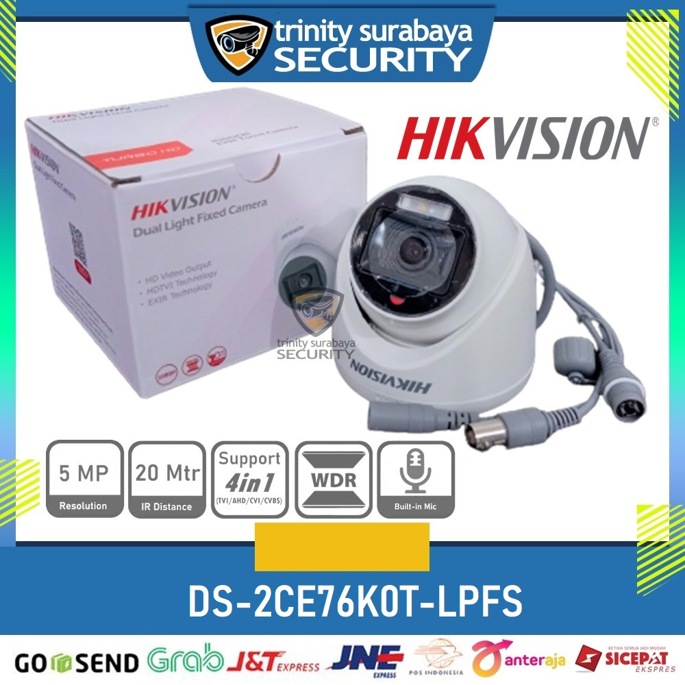 CCTV Indoor 5mp Hikvision 2CE76K0T-LPFS Built in Mic Trinity