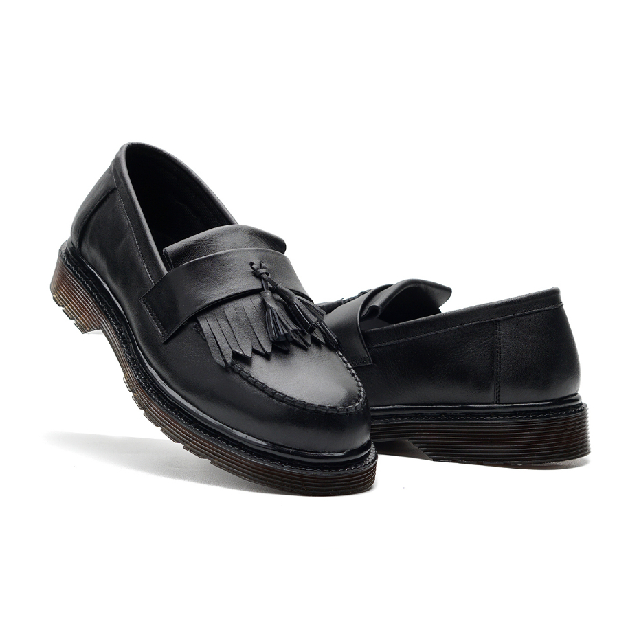 EMPIRE BLACK |ManNeedMe x Greata| Sepatu Loafers Pria Docmart Formal Shoes Pantofel Kantor / Kerja ORIGINAL