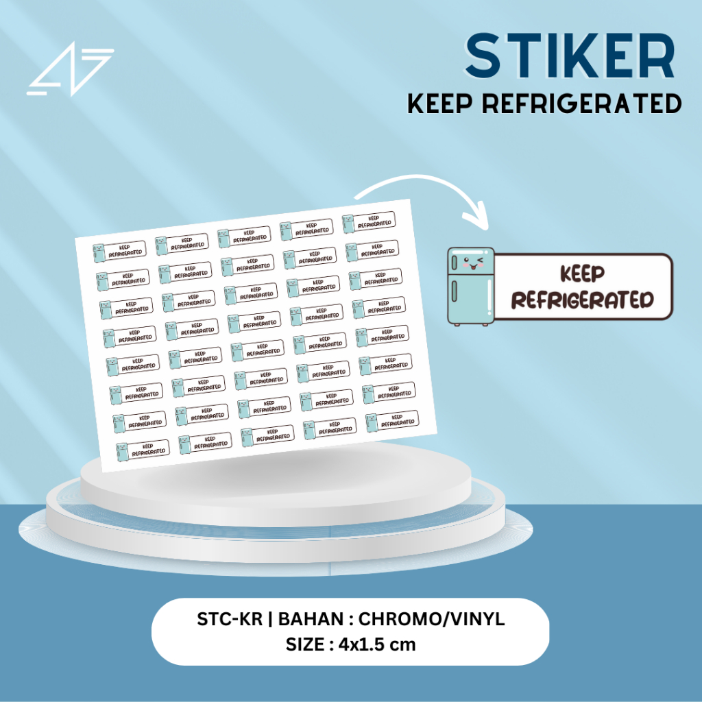 

Stiker Keep Refrigerated Label Tetap Dalam Kulkas Bahan Waterproof