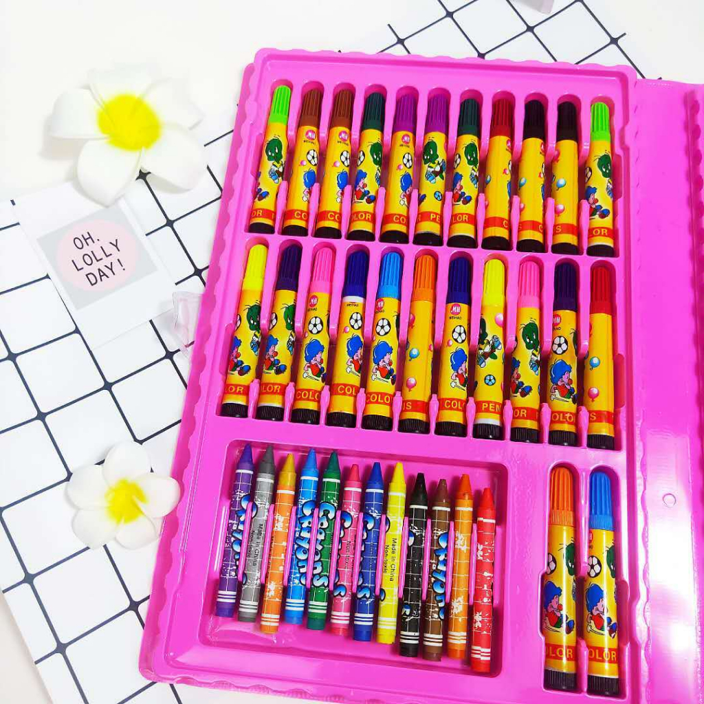 Crayon Set 86 pcs / Krayon Set / Art Set / Perlengkapan Menggambar STY03