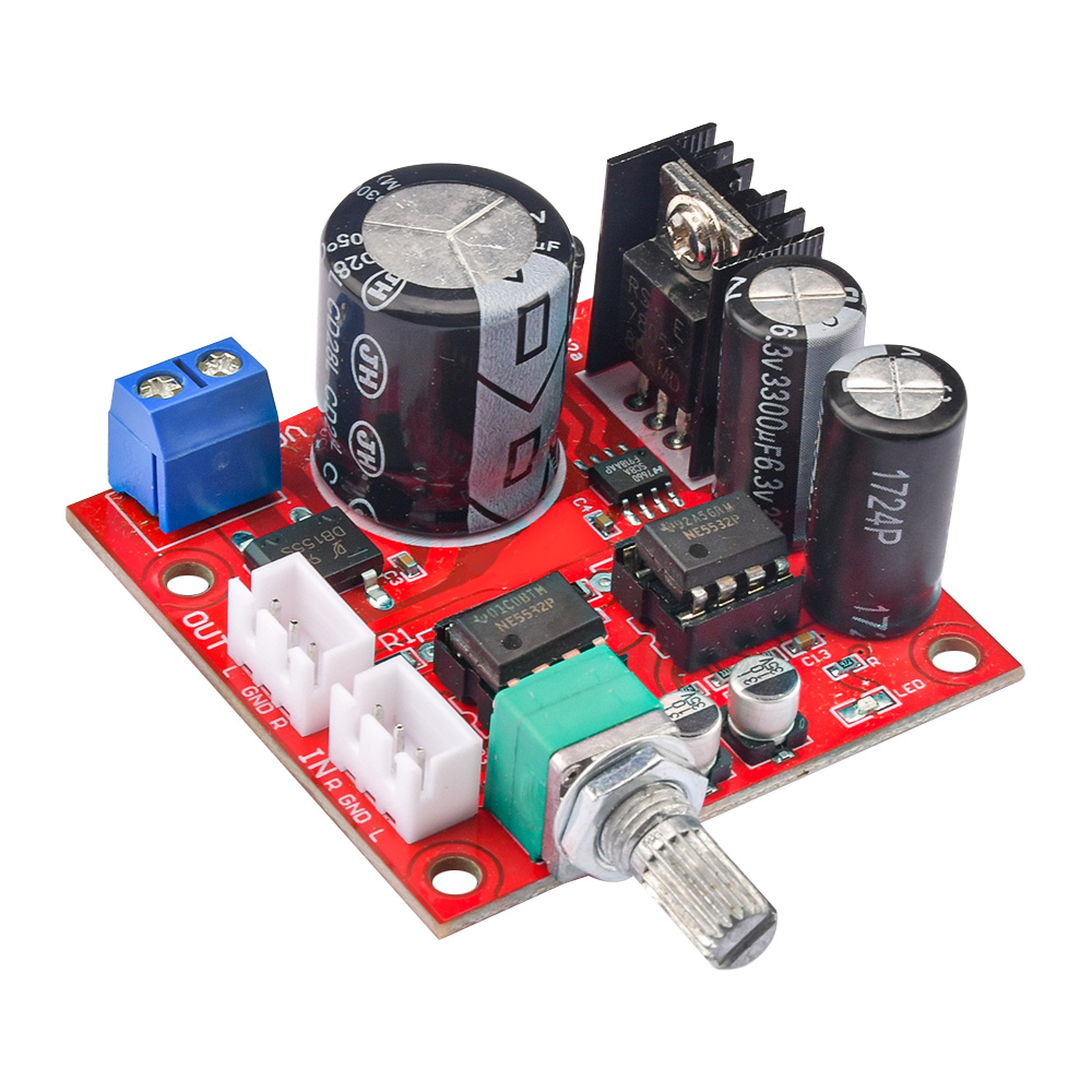 Power Amplifier Module Audio Op Amp Dual NE5532 Preamplifier Board AC5-16V DC6-24V Single Power