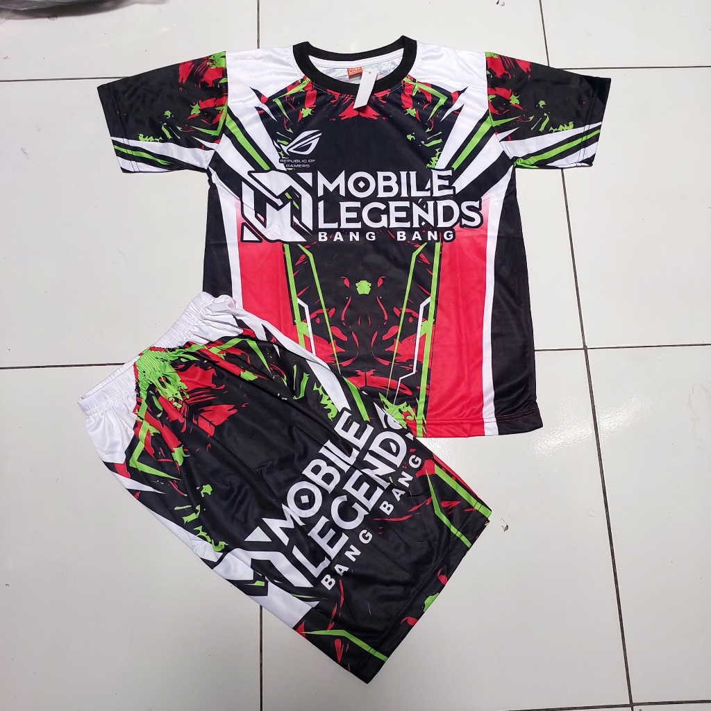 setelan baju mobile legend terbaru/baju anak frefire usia 2-12 th