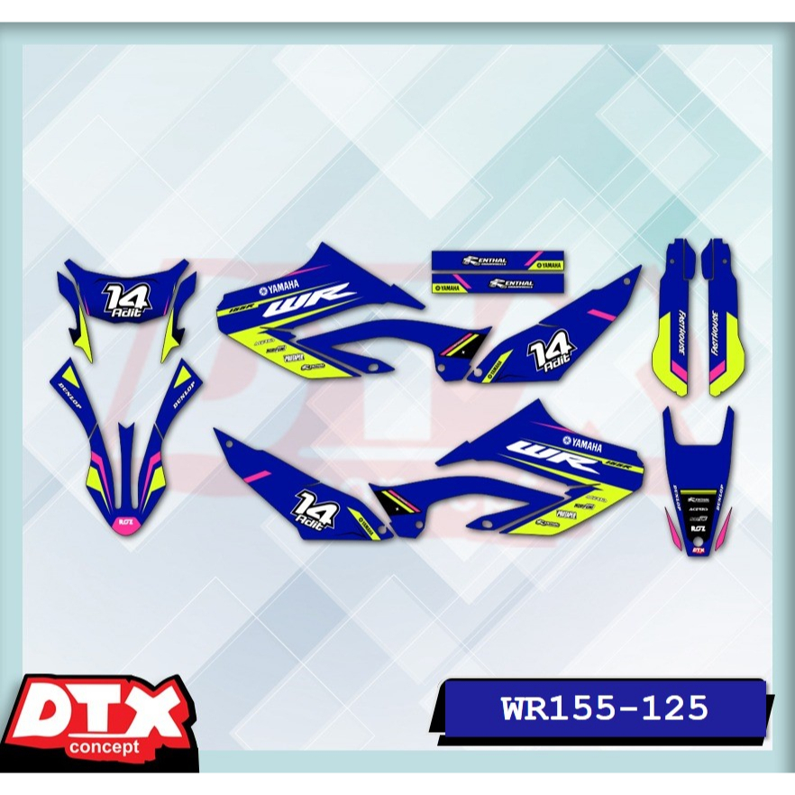 Decal wr155 full body decal wr155 decal wr155 supermoto stiker motor wr155 stiker motor keren stiker motor trail motor cross stiker Wr-Kode125