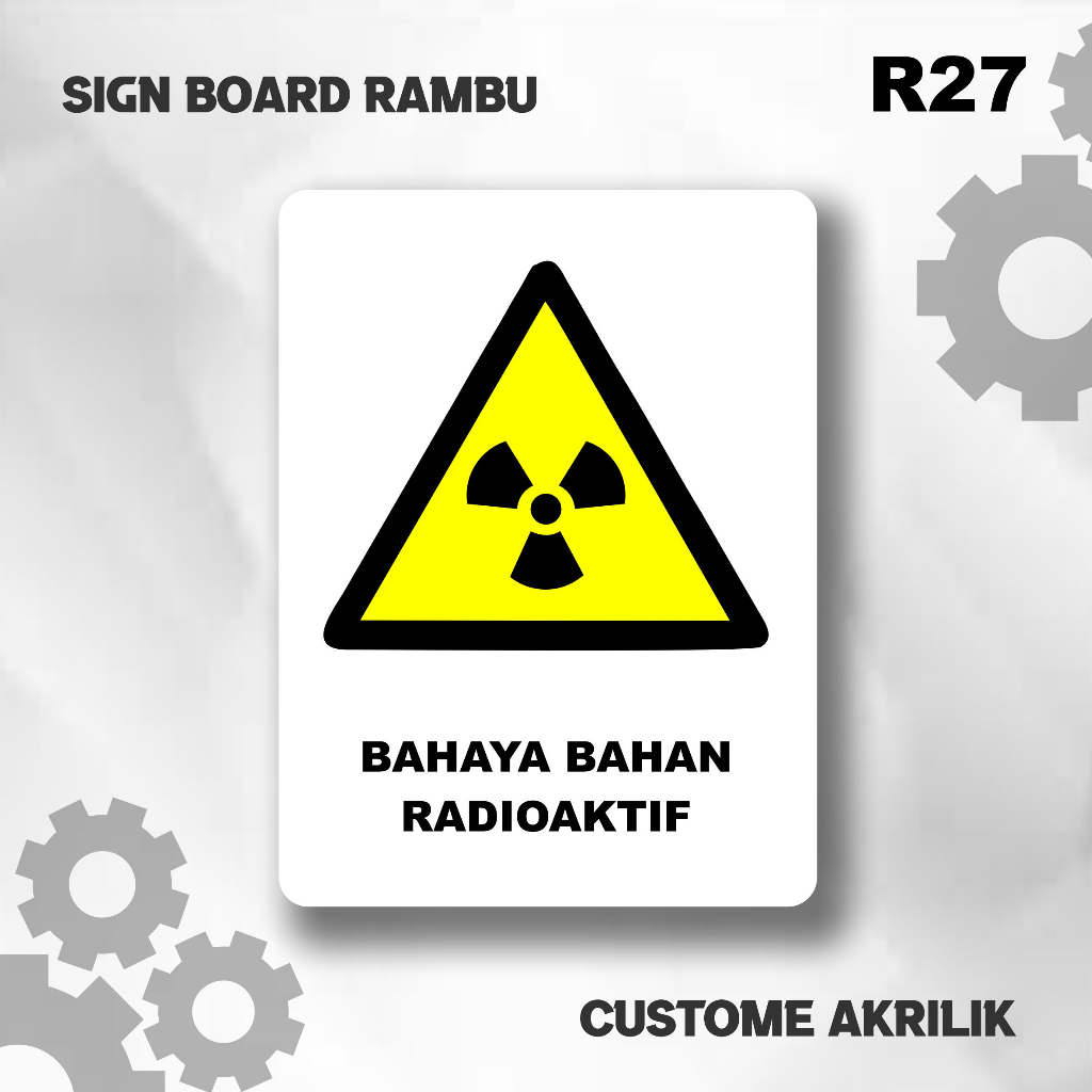 PAPAN PENUNJUK SIGN BOARD AKRIL | BAHAYA BARANG TERJATUH DARI ATAS