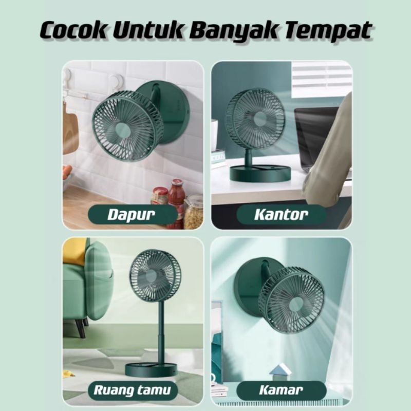 Kipas Angin Meja Lipat Portable Putar Naik Dan Turun 180° Terapkan Ke Kantor / Perpustakaan⭐ IM ⭐