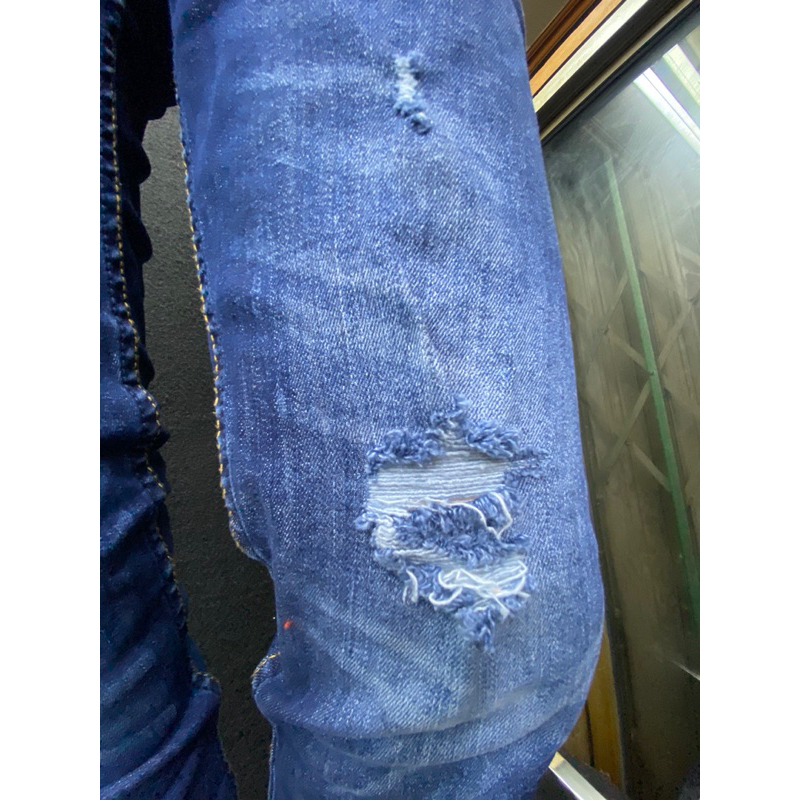 celana Jeans panjang sobek bahan strid model skinny