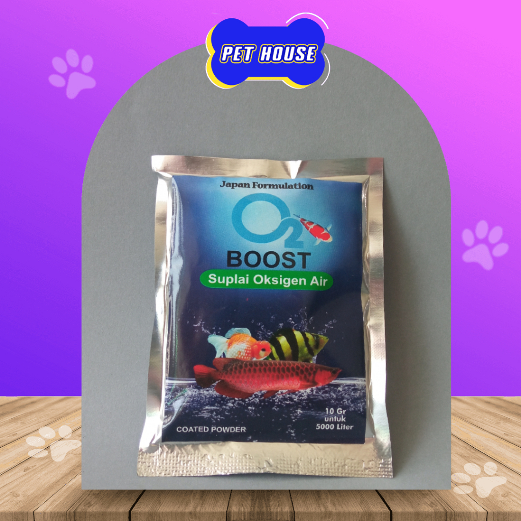 O2 BOOST 10GR  - BUBUK OKSIGEN AQUARIUM - SERBUK BERLAPIS OKSIGEN UNTUK KOLAM AIR TAWAR AIR LAUT AQU