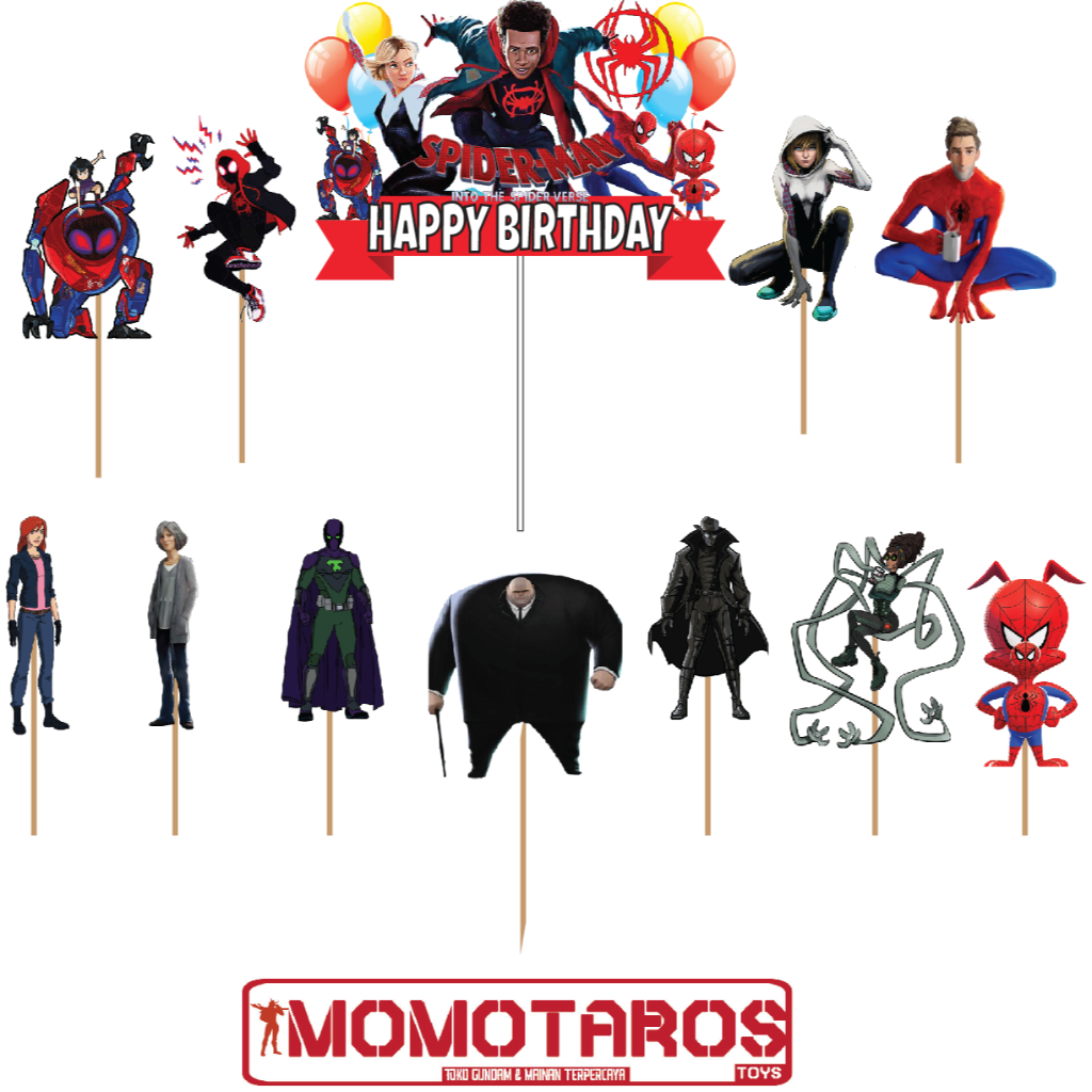 Topper Cake Spiderman Multiverse set