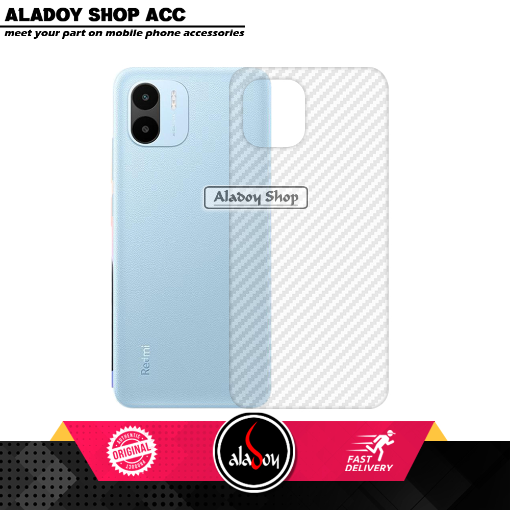 PAKET 3 IN 1 Tempered Glass Layar Xiaomi Redmi A2 Free Tempered Glass Camera dan Skin Carbon