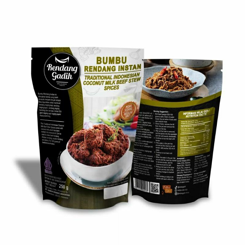 

(PRE ORDER 2-3 HARI )BUMBU RENDANG INSTAN - RENDANG GADIH 250 gr