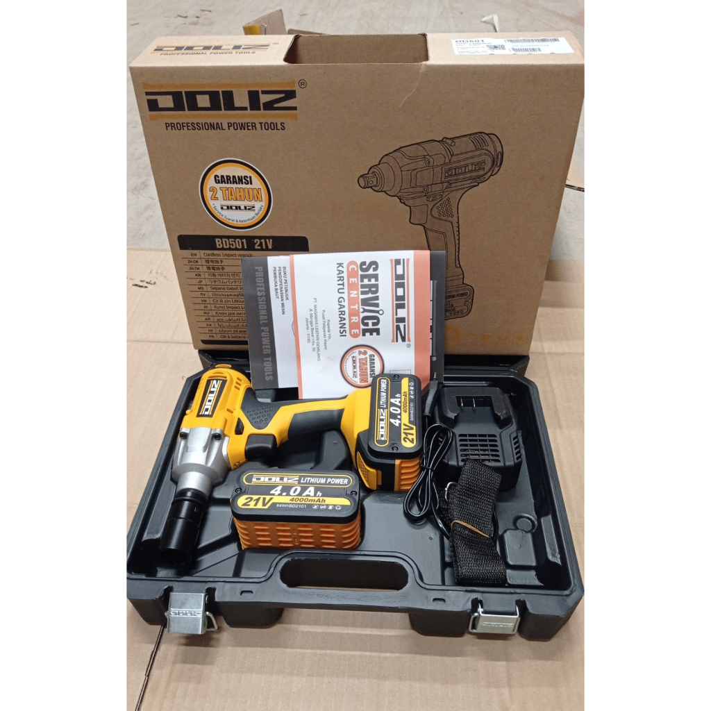 DOLIZ Cordless Impact Wrench BD501 Bor pembuka baut