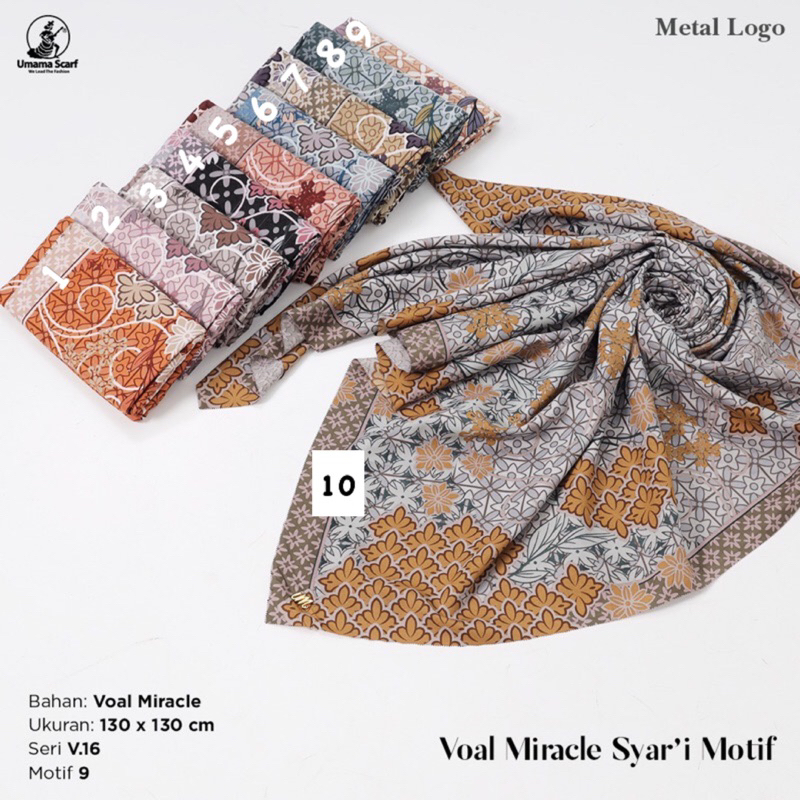 [PART 2] V.16 SEGIEMPAT MIRACLE SYARI MOTIF PRINT METAL LOGO UMAMA SCRAF