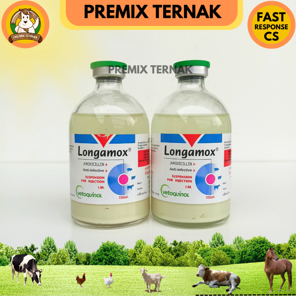 LONGAMOX 100 ml - Obat Penyakit Pernafasan Hewan Ternak