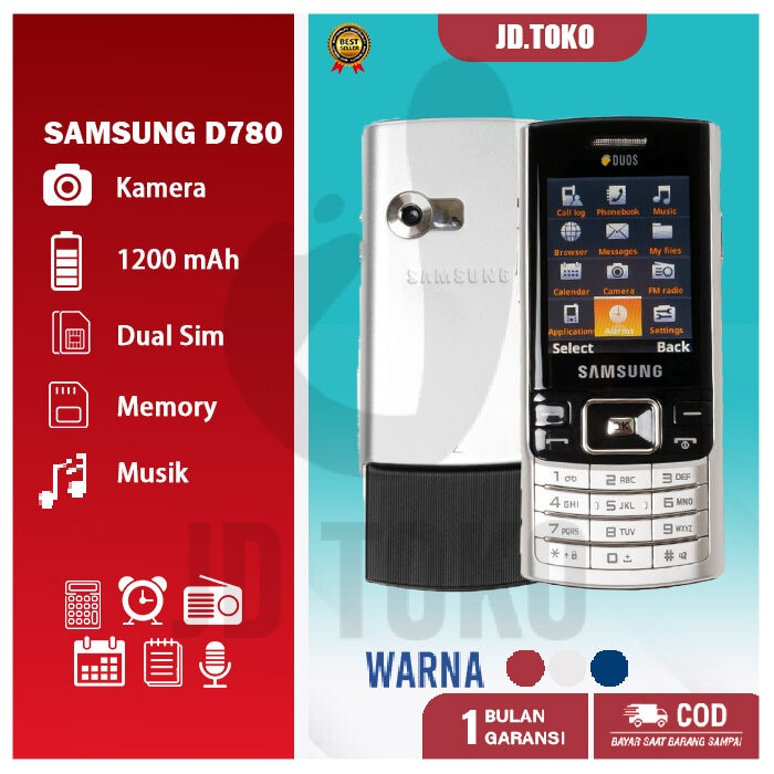 HP Samsung D780 Dual Sim Garansi Toko 1 Bulan