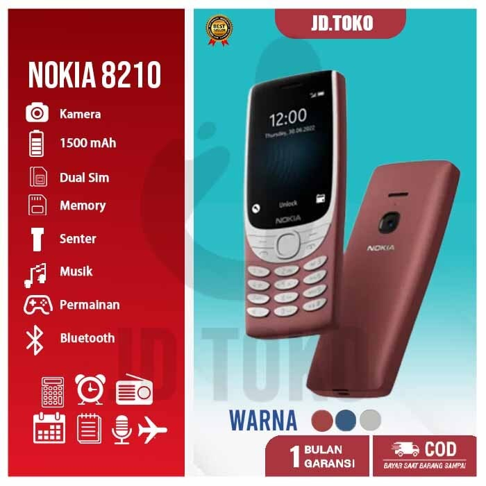 Hp Nokia 8210 Dual Sim New 99% Grosir Murah