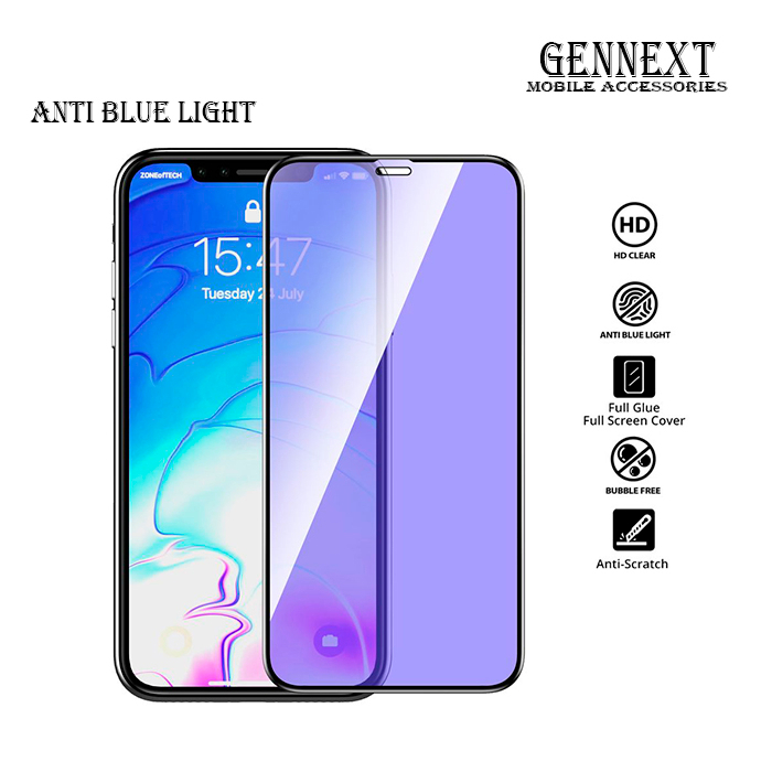 Gennext Tempered Glass Blue Light Full 10d 99d Vivo V15 V15pro V17 V17pro V19 V20 V2Ose V23 V23e V21