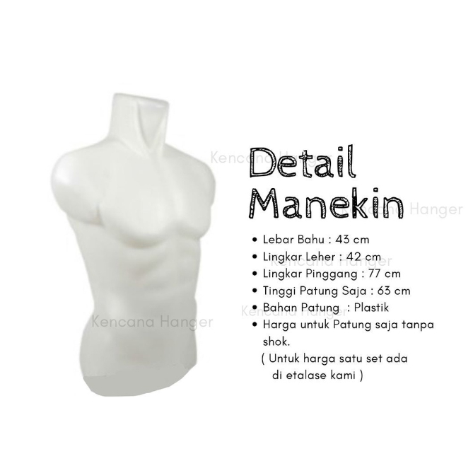 Manekin Otot bening Cowo patung otot bening bahan plastik