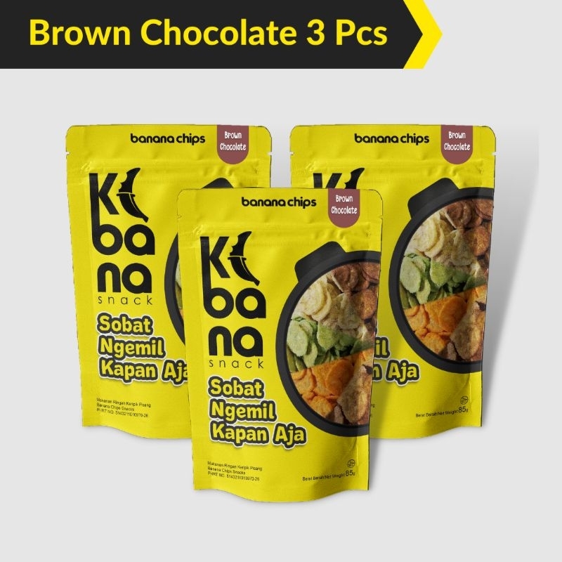 

KERIPIK PISANG KIBANA 3 PCS - BANANA CHIPS VARIAN RASA BROWN CHOCOLATE