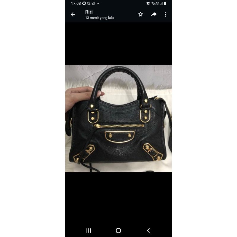 Preloved Balenciaga Mini City Edge Black Ghw