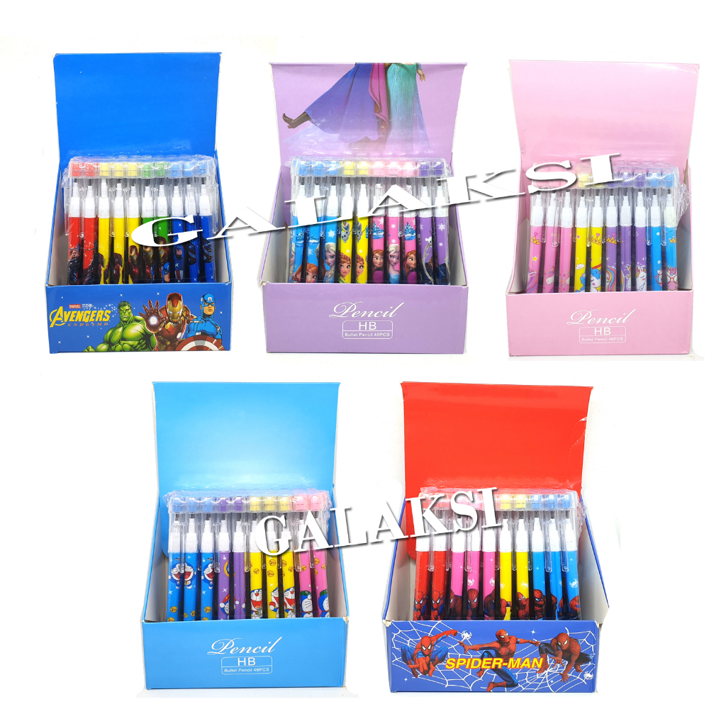 

[BOX/50 PCS] PENSIL BENSIA / PENSIL CABUT MOTIF