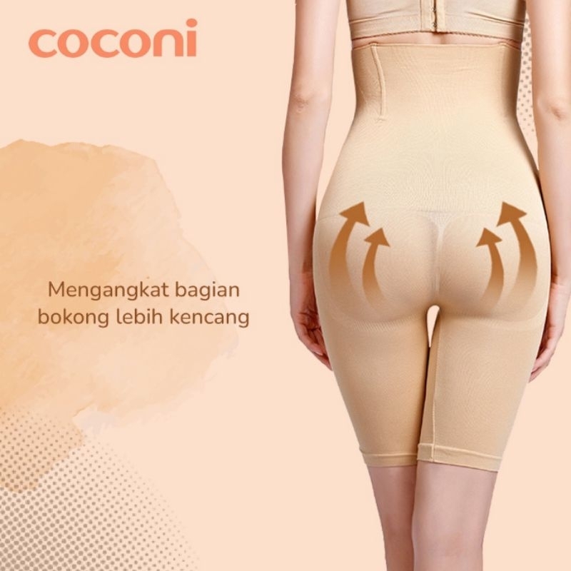 Coconi Highwaist Tummy Tuck Shaper Pants / Celana Korset Wanita Seamless Sliming Corset Shapewear size M/L