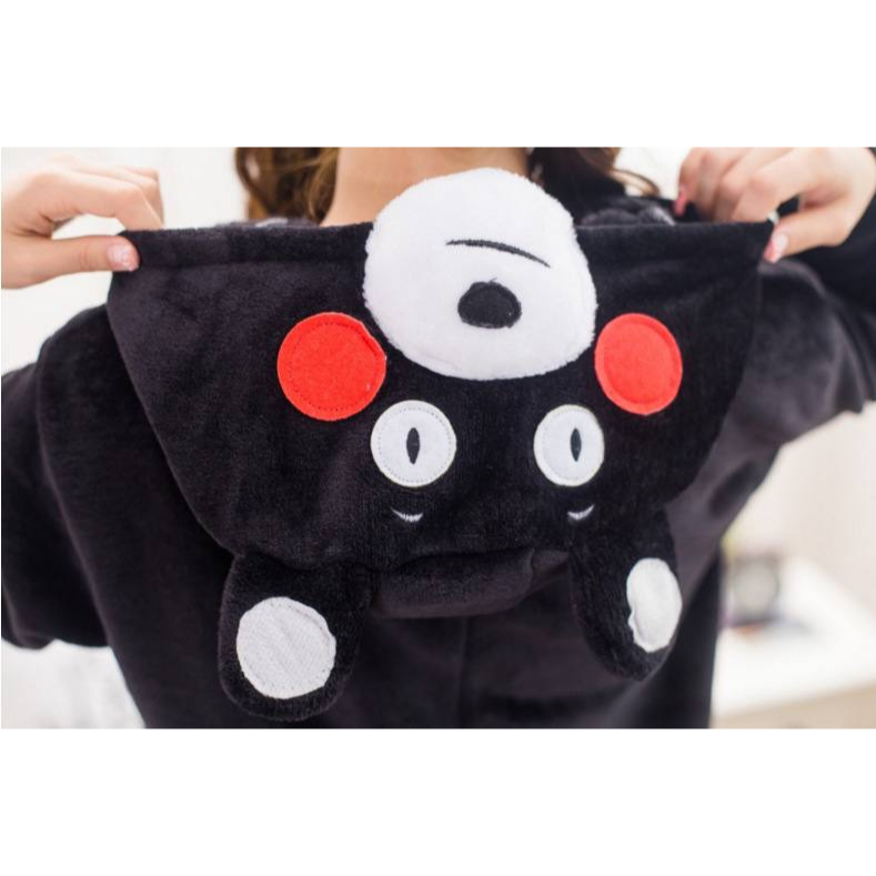 BAJU ONESIE KOSTUM KUMAMON PIYAMA BERUANG HITAM BLACK BEAR COSPLAY KIGURUMI