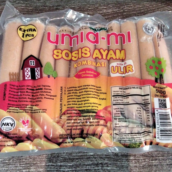 

UMIAMI SOSIS AYAM ULIR 500g isi 20pc