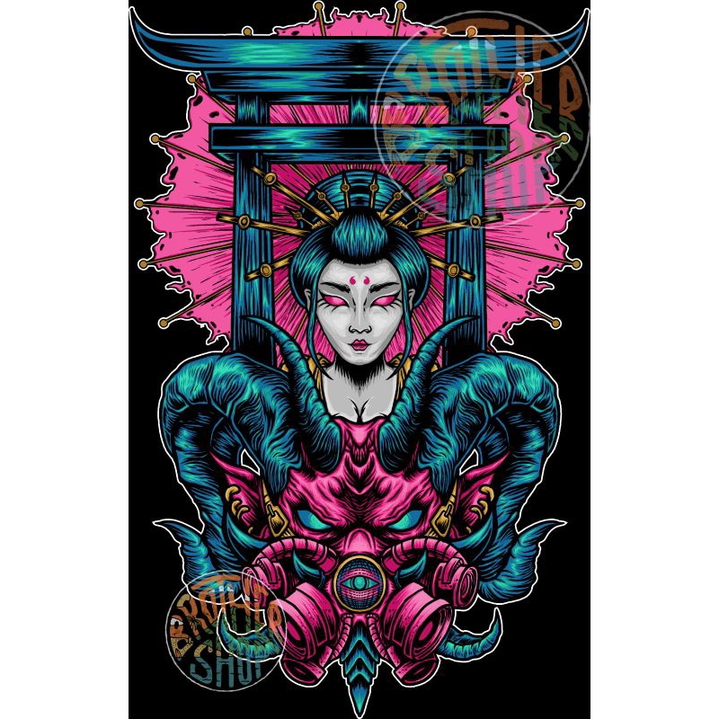 

Cetak water slide decal geisha Japan untuk racing motor helm dll