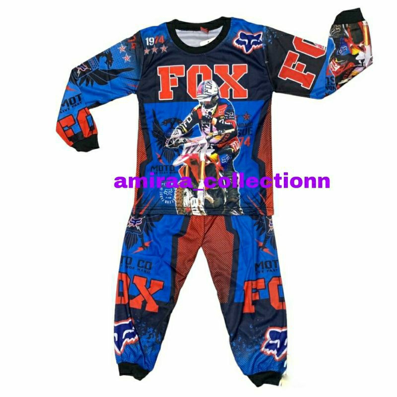 COD / SETELAN BAJU BALAP MOTOR CROSS ANAK TERBARU / BAJU SEPEDA ANAK