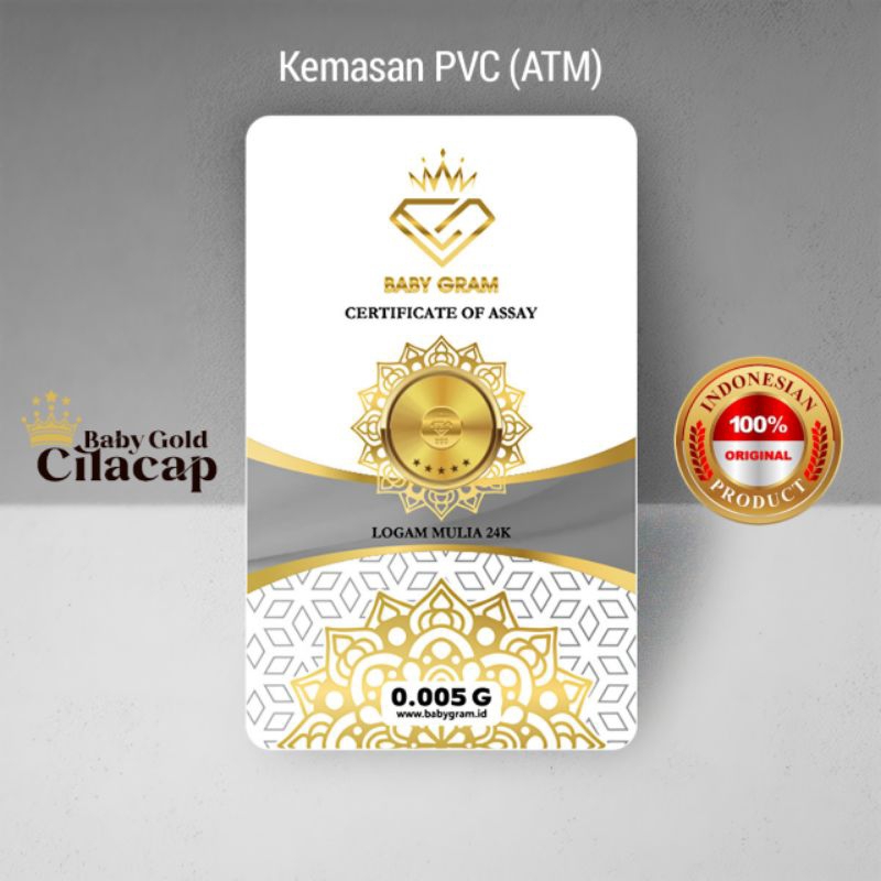 Baby Gram Logam Mulia 0,005gr Emas Murni 24 Karat Baby Gold bersertifikat Sucofindo