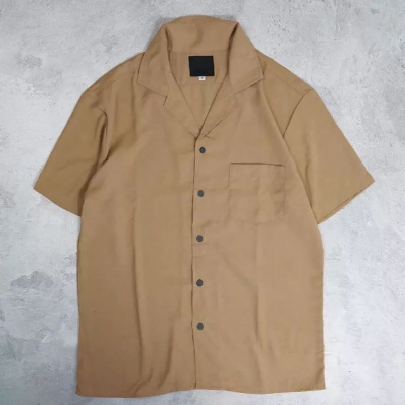 Kemeja Pendek Pria | Kemeja Lengan Pendek Pria V Neck