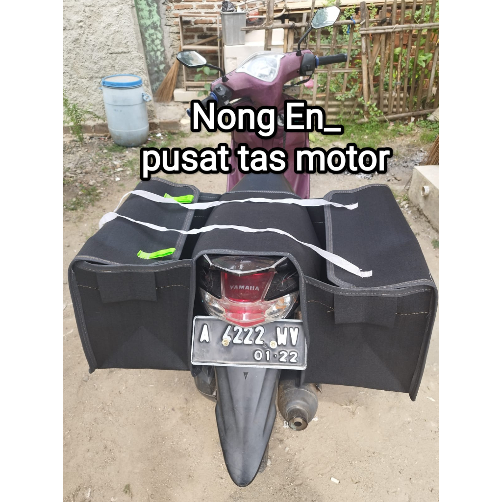 tas obrok motor corduroy hitam