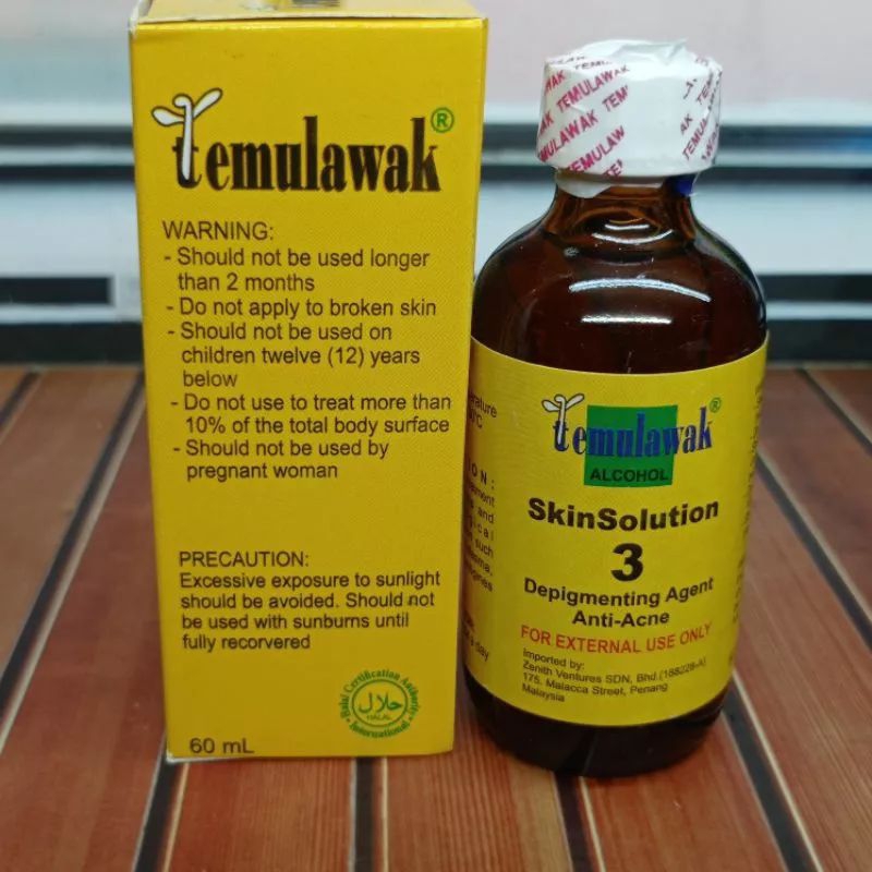 Temulawak Alkohol Skinsolution Depigmenting Agent Anti Acne