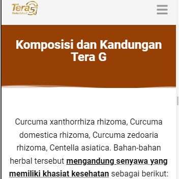 Tera G Ekstrak Herbal untuk GERD, Asam Lambung, Anxiety