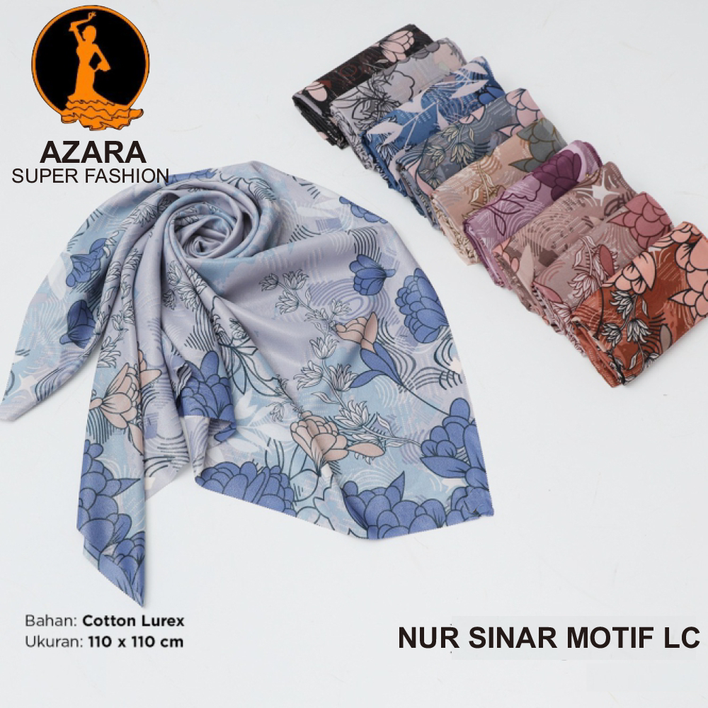 AZARA Hijab Segiempat Motif Nur Sinar / Luxury Print Lc