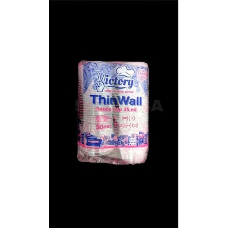 Thinwall Cup Sambal 35ml 50 Pcs Pack Tempat Saos Plastik Cup Saus