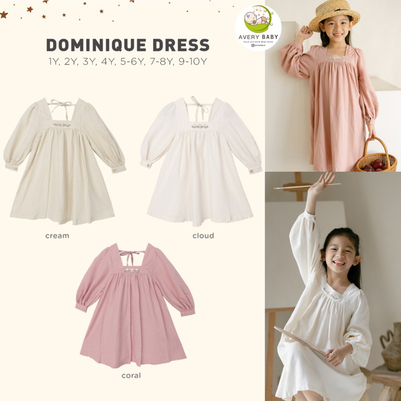 BOHOPANNA DOMINIQUE DRESS / RUFFLE DRESS LENGAN PANJANG ANAK PEREMPUAN