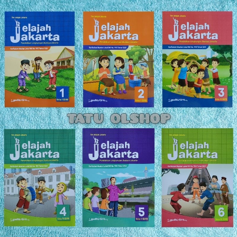 Buku Jelajah Jakarta Plbj SD Kelas 1 2 3 4 5 6 Kurikulum Mulok 2021 Original Penerbit Yudhistira