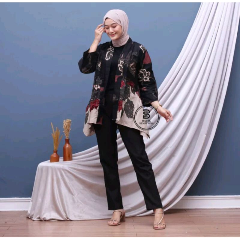 BEST SELLER BLAZER BATIK NIKITA BLAZER BATIK KEKINIAN MOTIF MAWAR