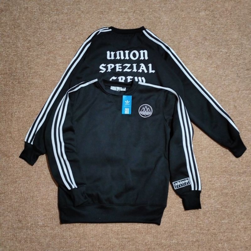 Crewneck Adidas Spezial Hitam Logo Bordir