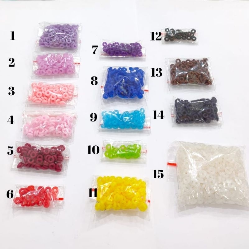 STOPPER KARET + STOPPER ANYAM 1 SET UNTUK GELANG TALI CHARM