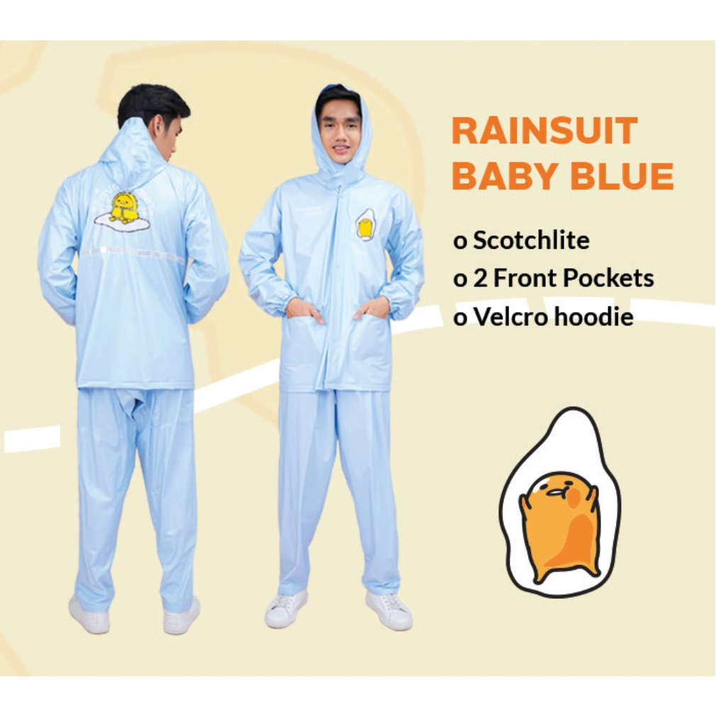 Jas Hujan Setelan Jaket + Celana GUDETAMA - Elephant Brand - Sanrio License