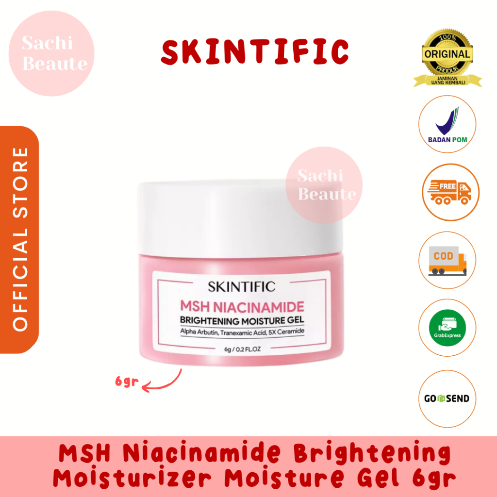 SKINTIFIC - Skintific MSH Niacinamide Brightening Moisture Gel 6gr Moisturizer Travel Kit 6 gr gram