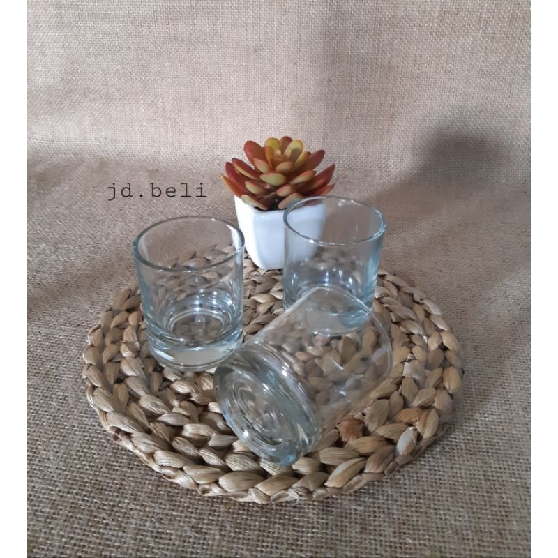 Gelas sloki kaca 80ml/gelas kecil/gelas wine/gelas lilin/gelas mini/horeka
